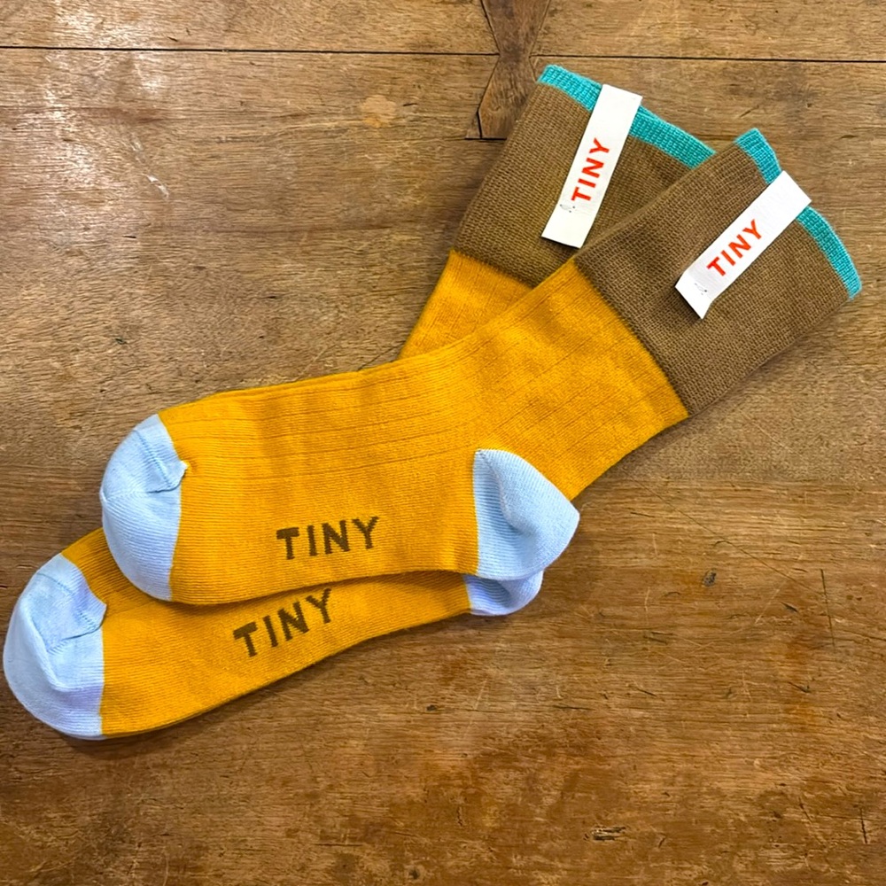 Tiny Cottons colorblock socks NWT